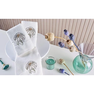 Marie Claire 3 Lü Peçete Micro Flora Kırıkbeyaz