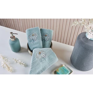 Marie Claire 3 Lü Peçete Micro Flora Yeşil