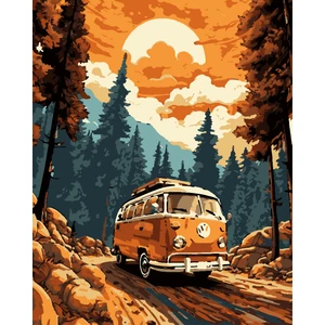 Lamba Cini Sayılarla Boyama Kasnaklı Tablo Seti Fırça Boya Dahil 40 x 50 cm Vosvos Doğa