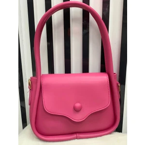 Düğme Detaylı Kadın El ve Omuz Çantası