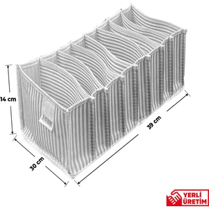 8 Gözlü Çekmece ve Dolap Içi Akordiyon Düzenleyici Organizer XL Beden - 4'lü Paket