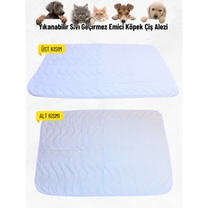 Kapitoneli Yıkanabilir Sıvı Geçirmez Emici Köpek Kedi Çiş Alezi 60X90 cm