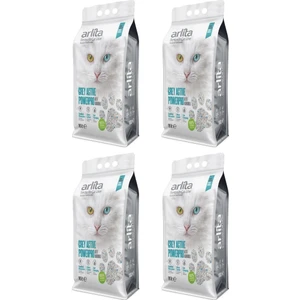 Grey Actıve Powerpro Aktif Karbonlu Fresh Kokulu Ince Taneli Topaklanan 4X10 L 4 Adet  Kedi Kumu
