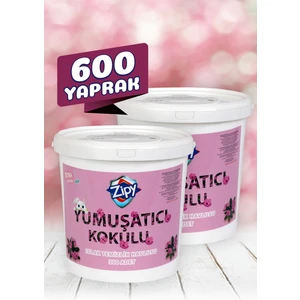 2'li 600 Yaprak Yumuşatıcı Kokulu Yüzey Temizlik Havlusu Islak Kova Mendil