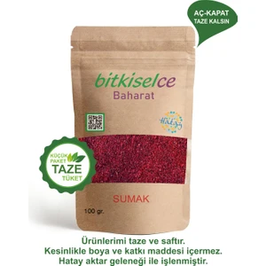 Premium Kalite Hatay Doğal Sumak - Yemeklerinize Doğal Lezzet Katın 200 gr.