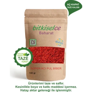 Premium Kalite Hatay Süper Acı Pul Biber - Doğal ve Lezzet Dolu Baharat 200 gr.