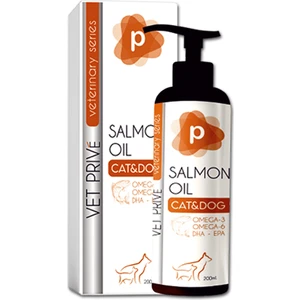 Vet Prive Salmon Oil Omega 3 Omega 6 Sıvı Desteği Kedi&Köpek 200 ml