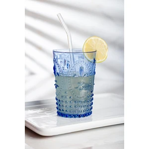 EW's Kitchenware Akrilik Mavi Kısa Bardak & Su Meşrubat Kahve Yanı Bardağı 400 ml (Cam Değildir )