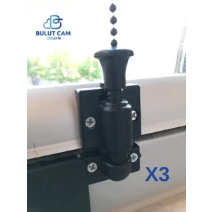 Bulut Dizayn 3AD. Cam Balkon Kilidi - Cam Balkon Emniyet Kilidi Siyah