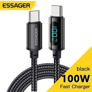 Betty Becky Essager Pd 100W USB Tip C Kablo USB C 7A Hızlı Şarj Şarj Kablosu Kablosu Oppo Realme Için Huawei Poco Samsung Veri Ekran Kablosu (Yurt Dışından)