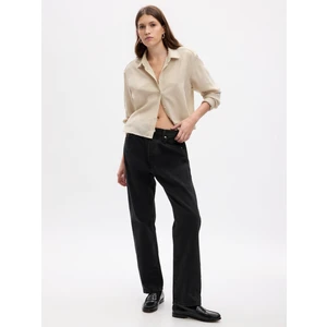 Kadın Bej Crop Gömlek