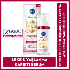 NIVEA Luminous630 Hyaluronik Asit içeren ve Kolajen Tetikleyici  Leke ve Yaşlanma Karşıtı Cilt Serumu 30ml