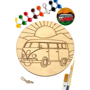Art Inside Vosvos Ahşap Boyama Seti 20 cm 8 Renk Akrilik Boya ile Eğlenceli Hobi Kiti