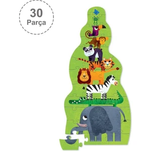 Crocodile Creek Dev Kule Puzzle - 30 Parça - Orman