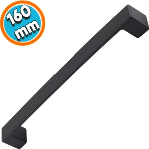 Mutfak Kulpu Çekmece Dolap Kapak Kulbu Metal Kulp Mobilya Siyah 160 mm Dolabı Kulpları