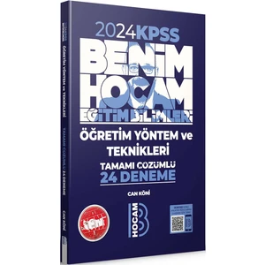 Benim Hocam Yayınları 2024 KPSS Eğitim Bilimleri Öğretim Yöntem ve Teknikleri Tamamı Çözümlü 24 Deneme