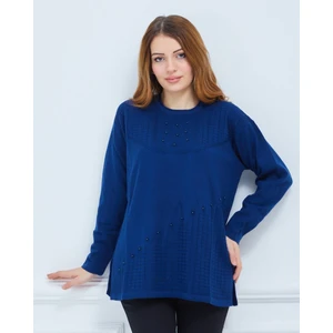 Fresh Moda Kadın Triko Kışlık Orta Yaş Günlük Anne Bluz Kazak