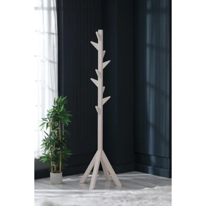 Ahşap Ayaklı Askılık Portmanto Modern Elbise Askısı 175 cm  Ceviz - Meşe - Beyaz - Gri