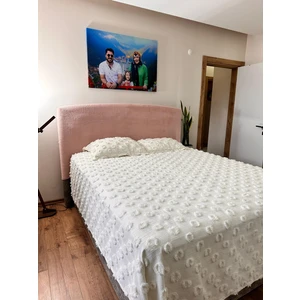 Tly Home Textiles Baza Başlığı Peluş Çift Kişilik (Pudra)