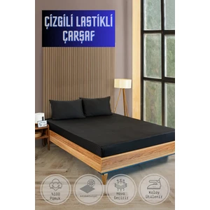 Soft Cotton Çift Kişilik Lastikli Çarşaf Takımı 180X200 cm + 2 Adet Yastık Kılıfı 50X70 cm