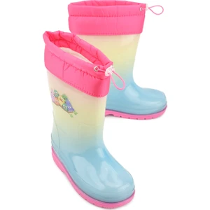 Kışlık Kız Çocuk Su Geçirmez Içi Sıcak Astarlı Şeffaf Yağmur Çizme