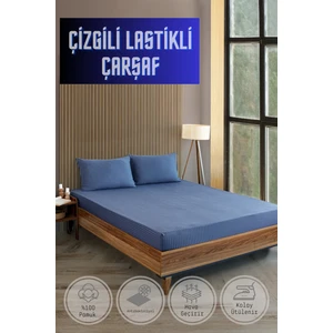 Soft Cotton Tek Kişilik Lastikli Çarşaf Seti 100X200 Cm,30 cm + 1 Adet Yastık Kılıfı 50X70 cm