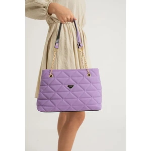 Nbi Bags Siyah Kapitone 3 Bölme Fermuar Kapama Zincir Askılı Astarlı El Kol ve Omuz Çantası