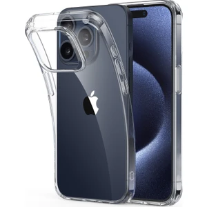Apple Apple iPhone 15 Pro Max Kılıf Şeffaf Ince Yumuşak Kaymaz Esnek Silikon