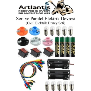 Seri ve Paralel Elektrik Devresi 1 Paket Basit Elektrik Devresi Deney Seti Okul Iş Eğitimi Seti