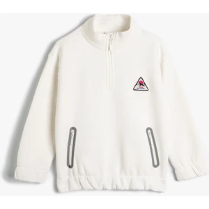 Sweatshirt Kayak Temalı Dik Yaka Uzun Kollu