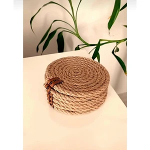 Hasır Bardak Altlığı (6'Li) ,12 Cm, Fincan,Bardak,Kupa,Mum Altlığı,El Yapımı Naturel