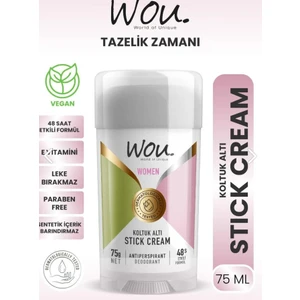 World Of Unique Stick Krem, Koltuk Altı Terleme Önleyici 48 Saat Etkin Koruma Vegan, Kadın Koltuk Altı Stick 75 ml