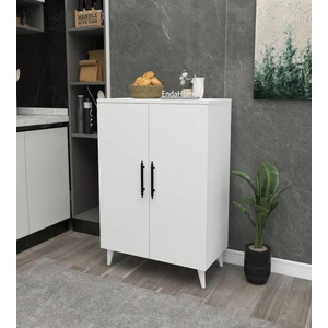 Enda Home Collection Enda Home 3 Raflı 2 Kapaklı Çok Amaçlı Dolap Çok Amaçlı Mutfak Dolabı Banyo Dolabı Beyaz