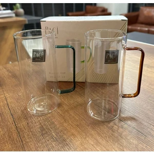 Ozd 2li Renkli Termisil 380ML Kupa (Cam Pipet Hediyeli)