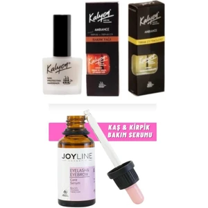 Kalyon Tırnak Sertleştrici - Tırnak Bakım Yağı - Tırnak Eti Temizleyici 3'lü Set - Joy Line Kaş Kirpik Onarıcı,uzatıcı,besleyici ve Güçlendirici Bakım Serumu 30 ml