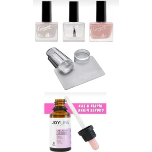 Kalyon French Set - Stamper Silikon - Joy Line Kaş Kirpik Onarıcı,uzatıcı,besleyici ve Güçlendirici Bakım Serumu 30 ml