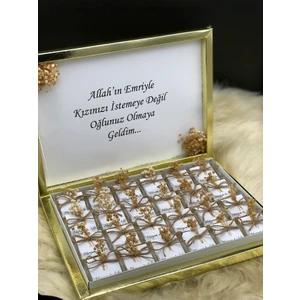 Mirabella Gift 48 Adet Süslemeli Söz Nişan Çikolatası, Isteme Çikolatası Söz Nişan Nikah Kız Isteme Madlen Çikolata
