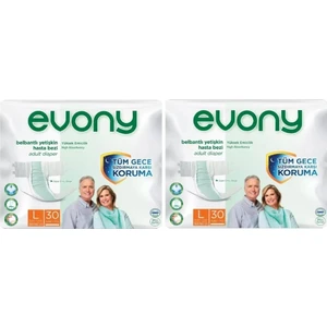 Evony Belbantlı Büyük Boy L 30'lu 2 Paket Hasta Bezi