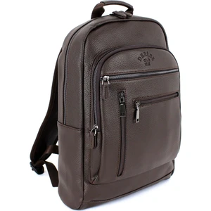 Club Kahverengi Kulaklık Çıkışlı, 15 İnç Laptop Evrak Çok Bölmeli Sırt Çantası