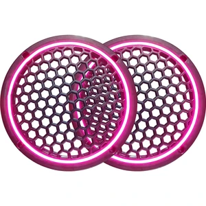 Neon Işıklı 20 cm Hoparlör ve Midrange Kapağı - 2 Adet - Pembe