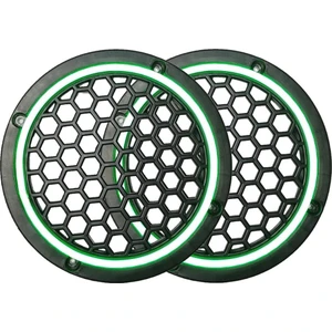 Neon Işıklı 16 cm Hoparlör ve Midrange Kapağı - 2 Adet - Yeşil