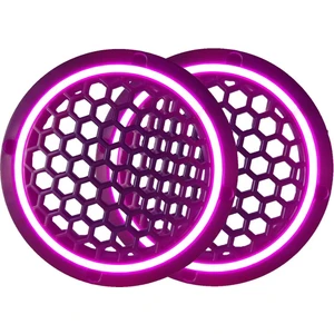 Neon Işıklı 16 cm Hoparlör ve Midrange Kapağı - 2 Adet - Mor