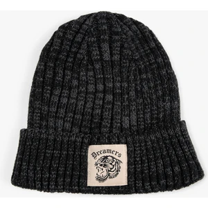 Örgü Bere Katlamalı Etiket Baskılı