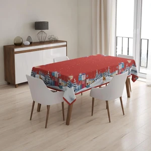 HET Concept 160X220CM Dijital Baskılı Yılbaşı Merry Christmas Noel Desenli Leke Tutmaz Dertsiz Masa Örtüsü Model 00013