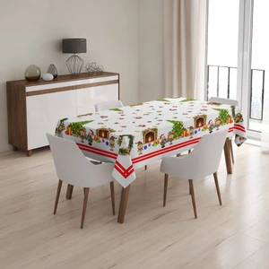 HET Concept 160X220CM Dijital Baskılı Yılbaşı Merry Christmas Noel Desenli Leke Tutmaz Dertsiz Masa Örtüsü Model 00019