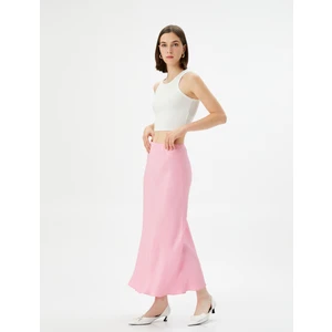 Midi Saten Etek Normal Bel