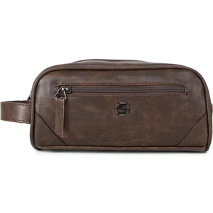 Erkek Vegan Deri Kişisel Traş Kozmetik Clutch Çanta Seyehat Bakım El Çantası