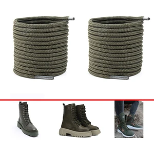 Yuvarlak Bot ve Ayakkabı Bağcığı 200 cm ( Haki )