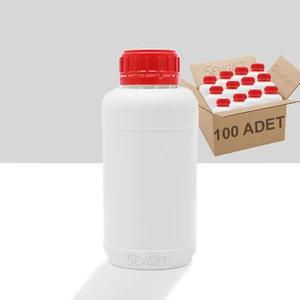Plastik Numune Saklama Şişesi 250 ml Kilitli Contalı Kapaklı 100 Adet Kimyasala Dayanıklı