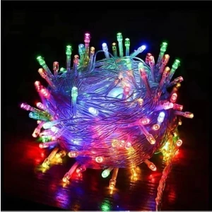 Star Global Renkli 10 Metre 100'LÜ Ledli Yılbaşı Ağaç Işık 8 Fonksiyonlu Rgb Renkli Işık Pirinç Dekoratif LED